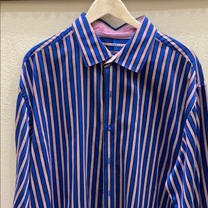Robert graham blue and light purple men shirt